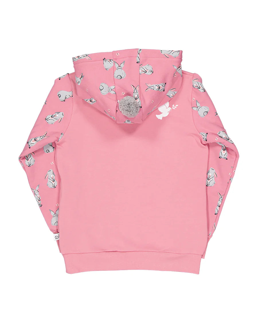 KISSED BY RADICOOL BLUEBELL BUNNY POM POM HOOD