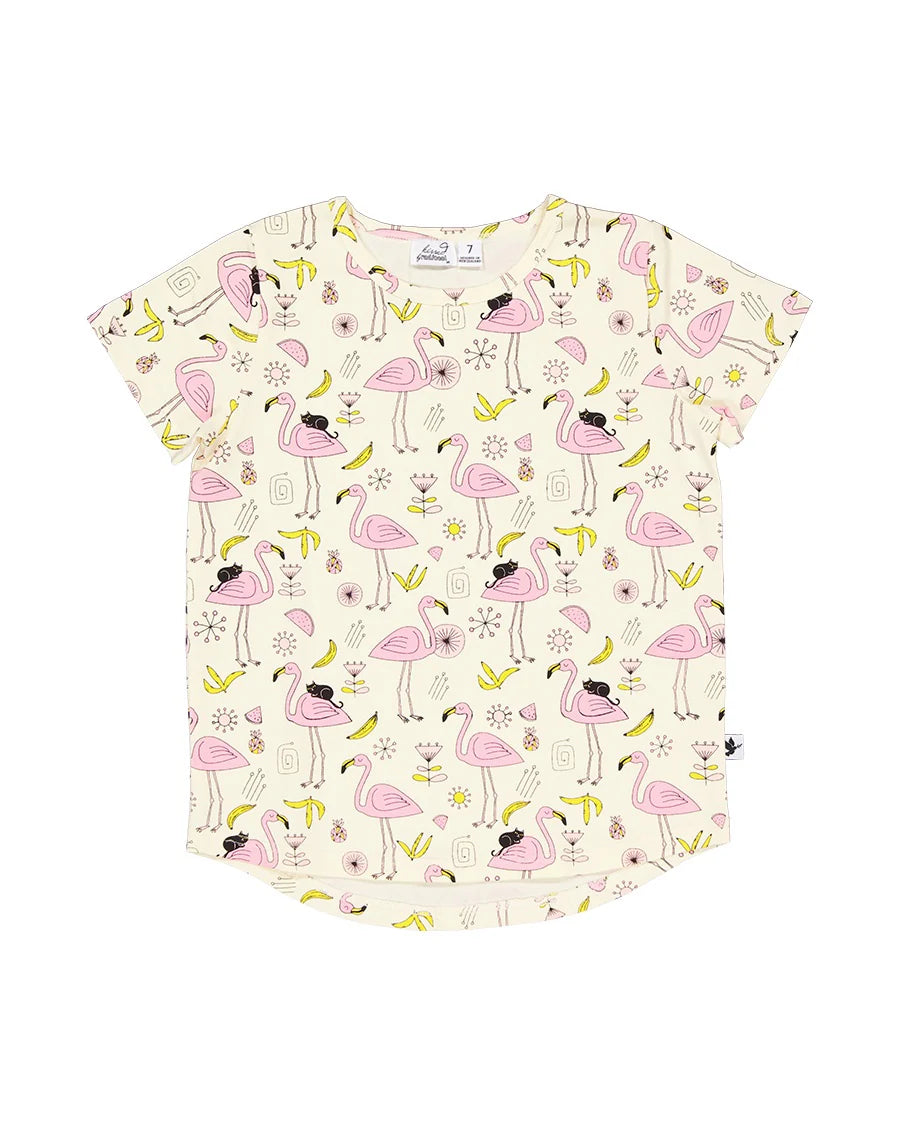 KISSED BY RADICOOL FLAMINGOES TEE