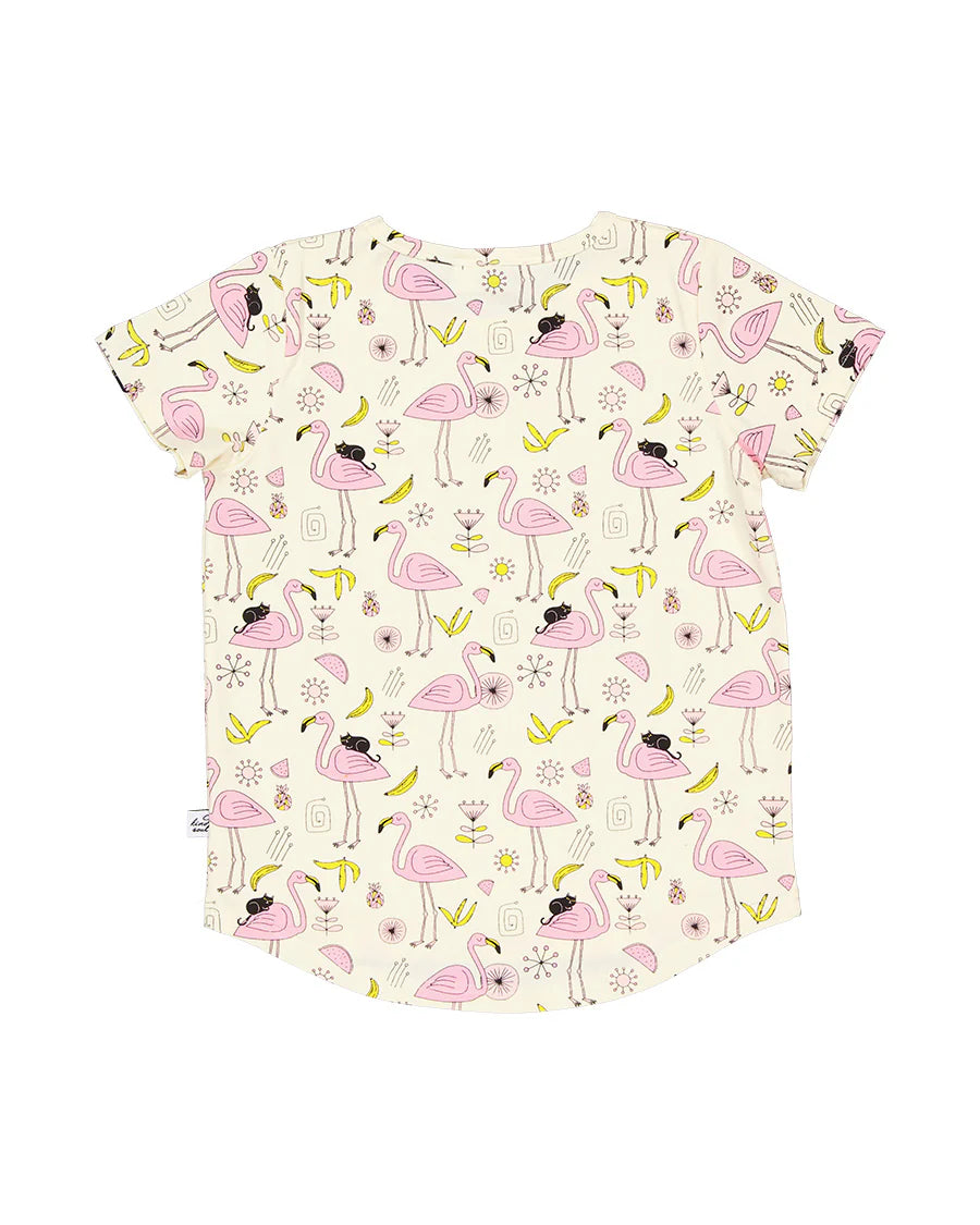 KISSED BY RADICOOL FLAMINGOES TEE