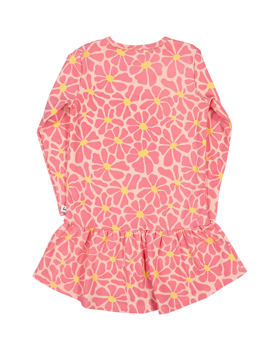 KISSED BY RADICOOL GROOVY FLORAL FRILL DRESS