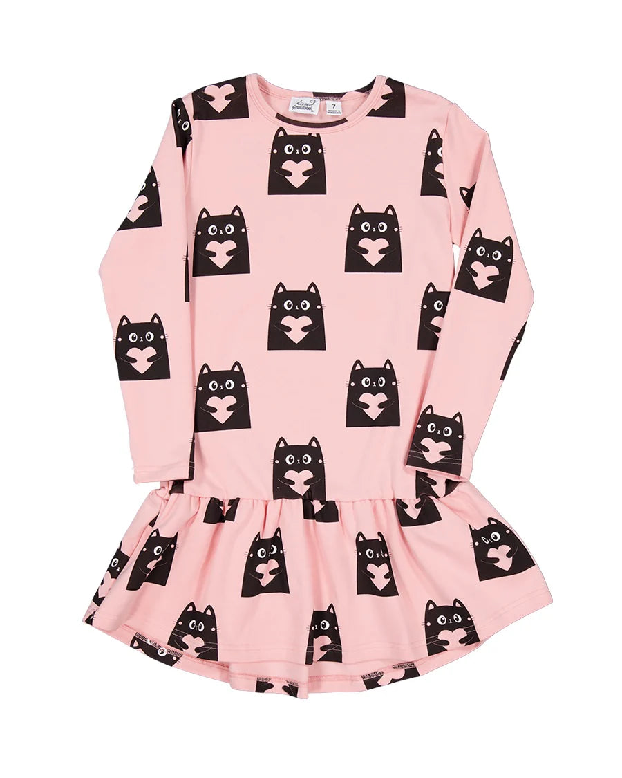 KISSED BY RADICOOL LOVE CATS FRILL DRESS