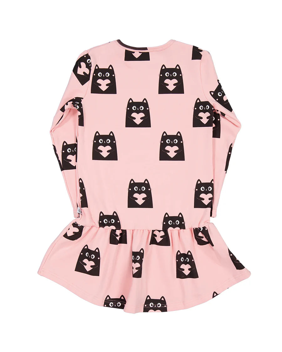 KISSED BY RADICOOL LOVE CATS FRILL DRESS