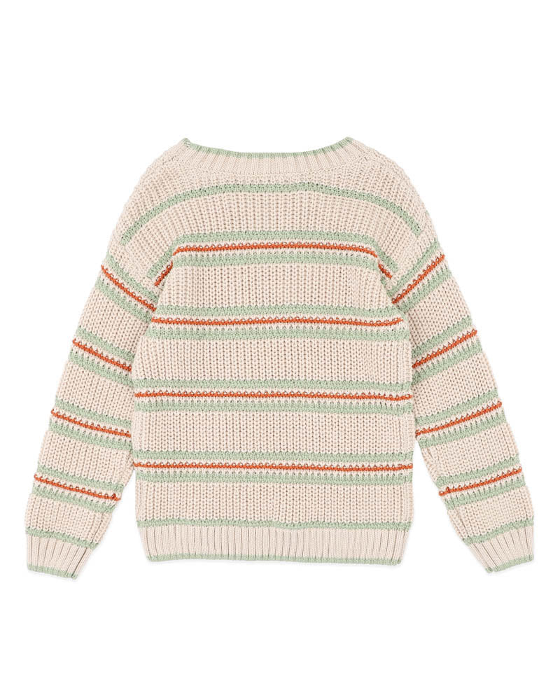 FOX & FINCH WILD SIDE STRIPE KNITTED JUMPER (3-5)