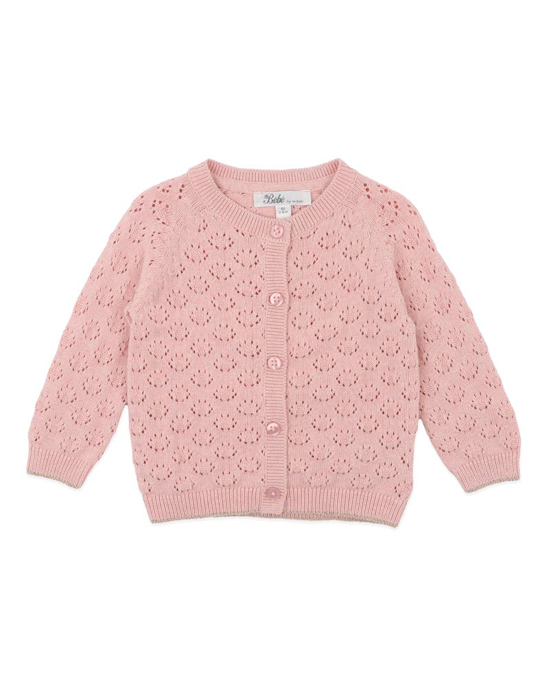 BEBE BILLIE ORGANIC GIRLS CARDIGAN