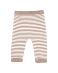BEBE BAILEY STRIPE KNITTED LEGGINGS CHESTNUT STRIPE