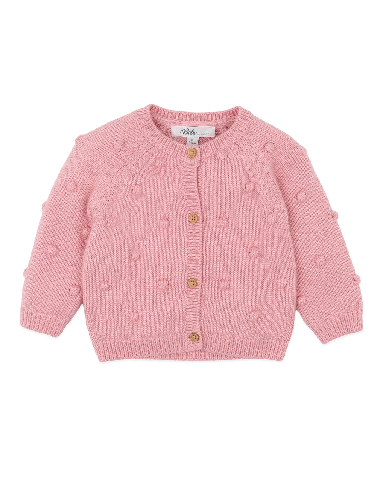 BEBE CHARLIE BOBBLE KNITTED CARDIGAN