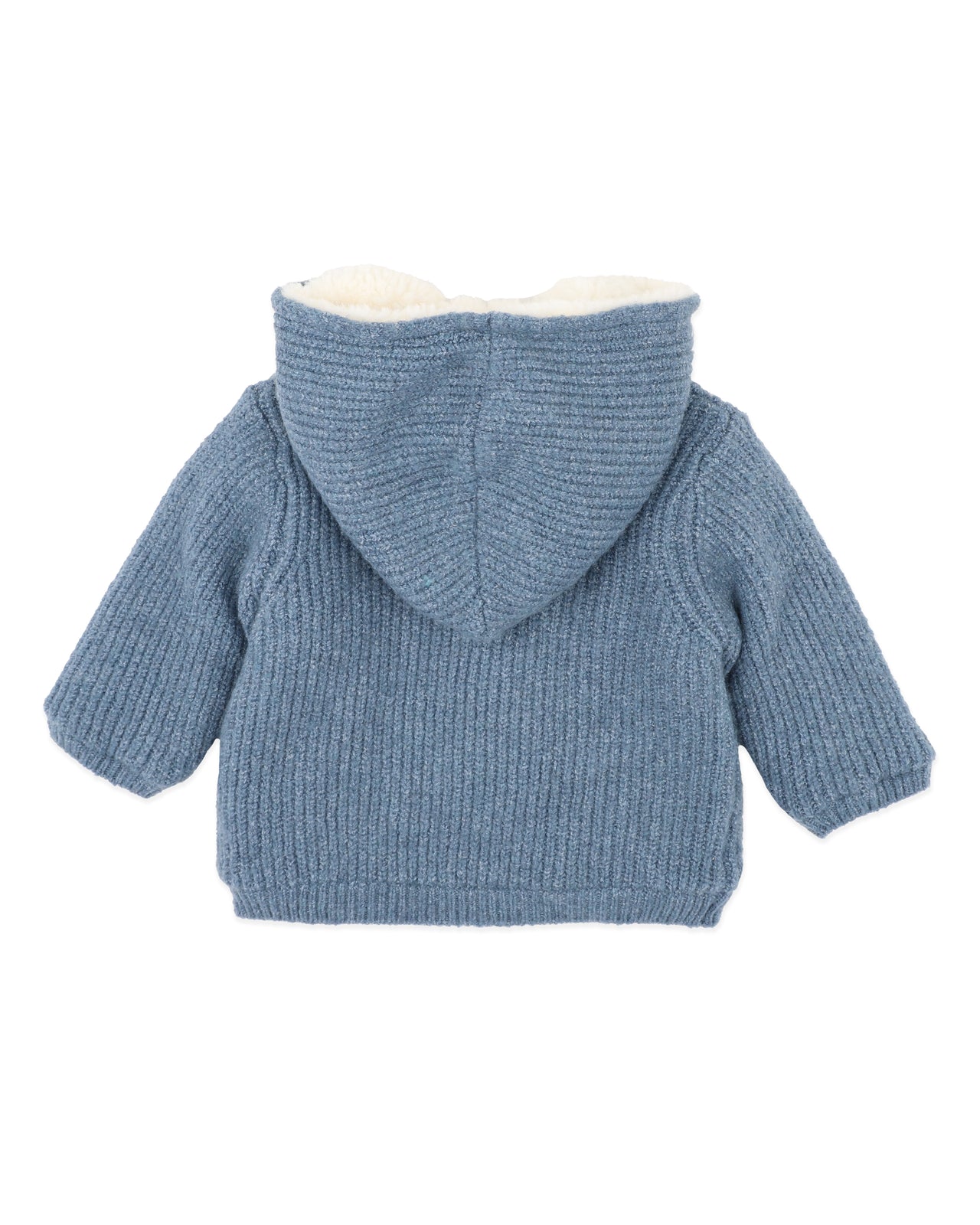 BEBE BLUE MARL KNITTED HOODED JACKET