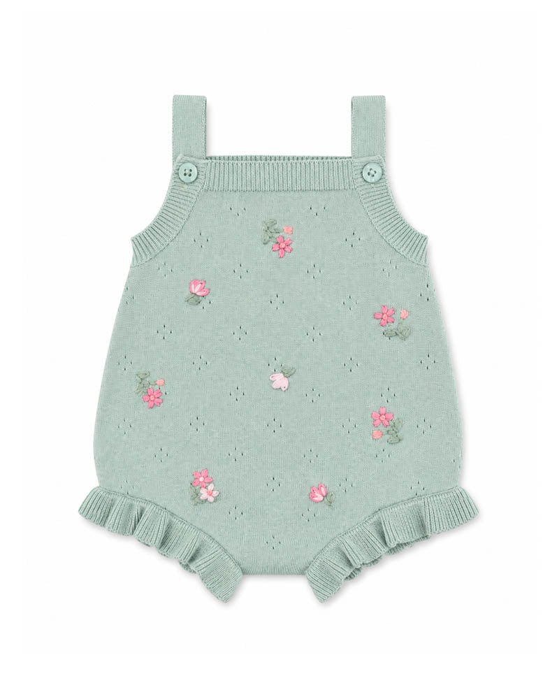 BEBE CHELSEA ORGANIC HAND EMBROIDERED KNIT BODYSUIT