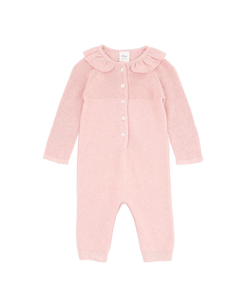 BEBE MOLLY DUSKY PINK COLLARED  ROMPER