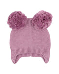BEBE FLOSSY POM POM BEANIE HEATHER MARLE