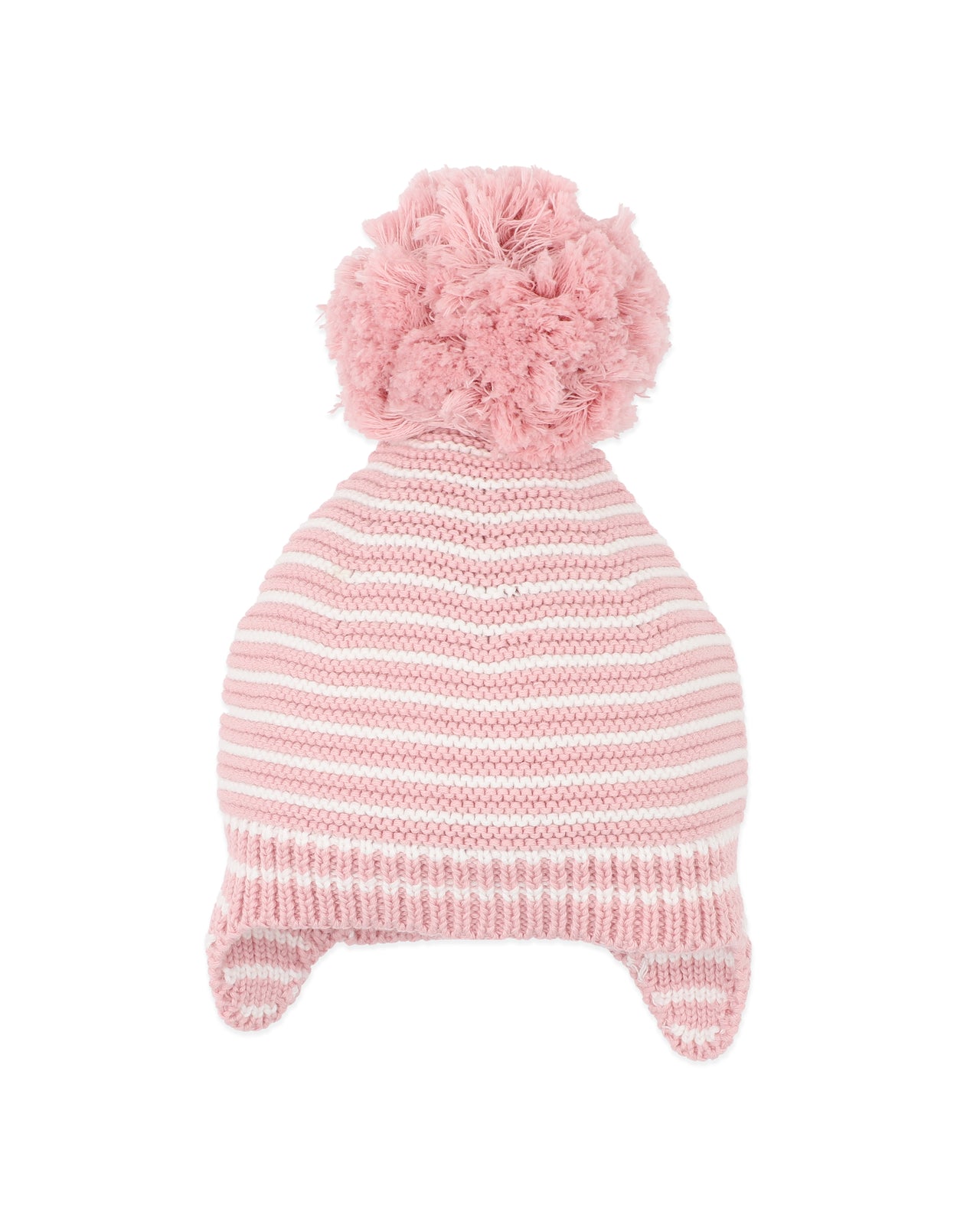 BEBE FERN STRIPE ORGANIC KNITTED BEANIE