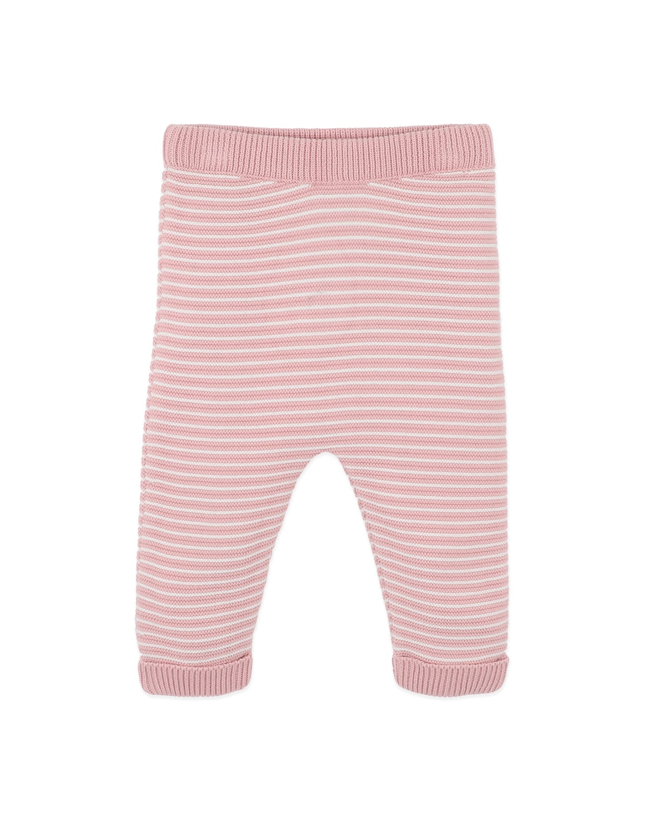 BEBE FERN STRIPE ORGANIC KNITTED LEGGINGS