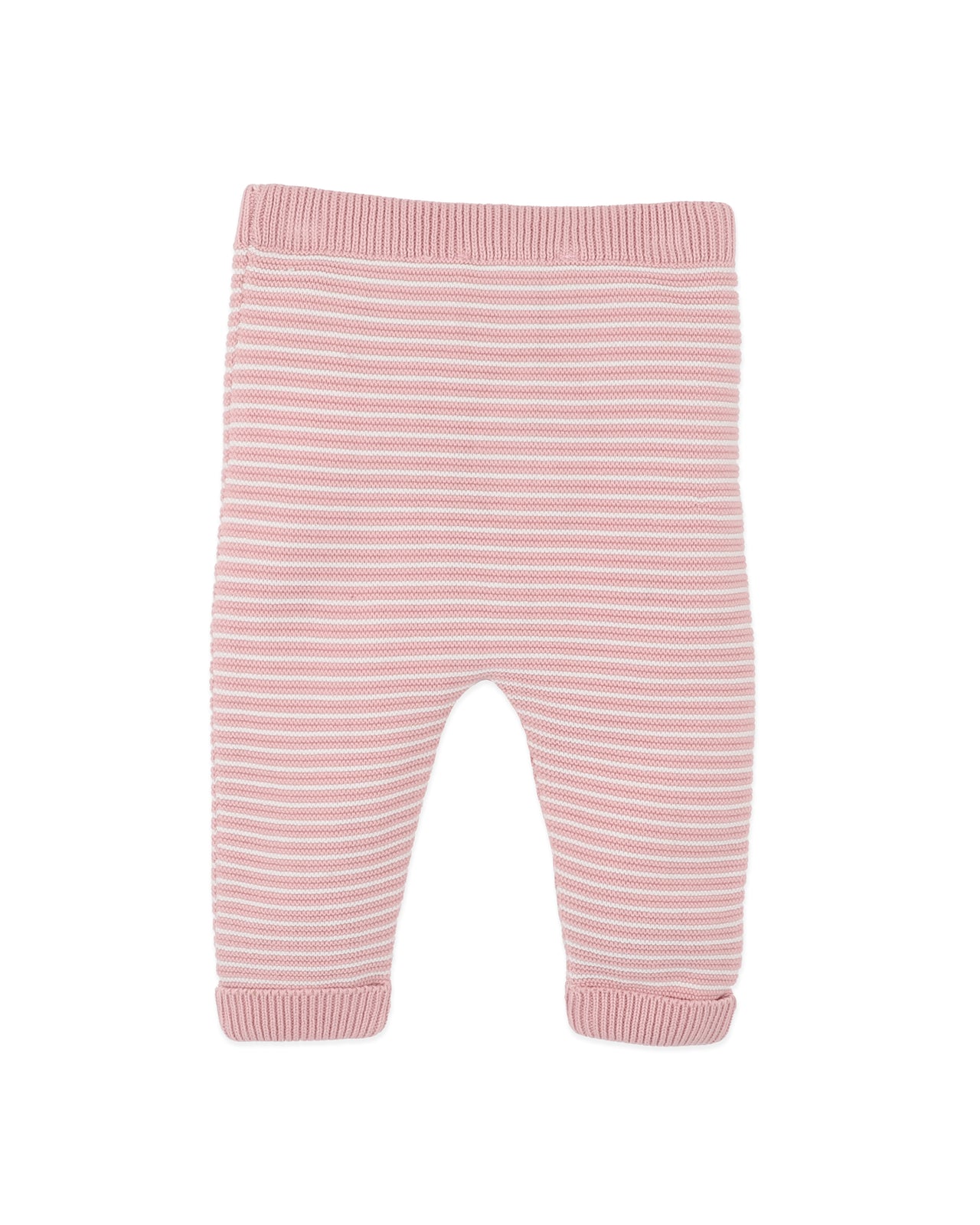 BEBE FERN STRIPE ORGANIC KNITTED LEGGINGS