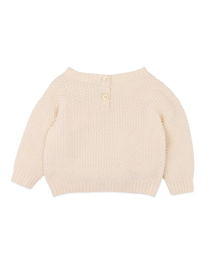 BEBE FERN EMBROIDERED KNIT JUMPER