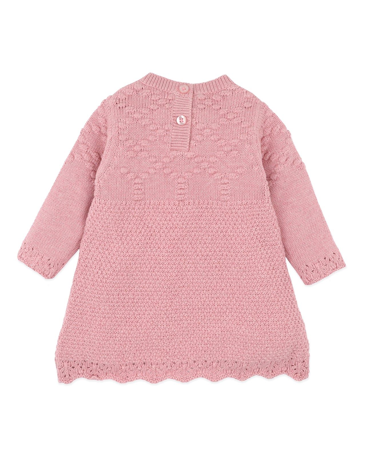 BEBE WINNIE HAND EMB ORGANIC KNIT DRESS