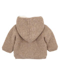 BEBE BISCUIT KNITTED HOODED CARDIGAN