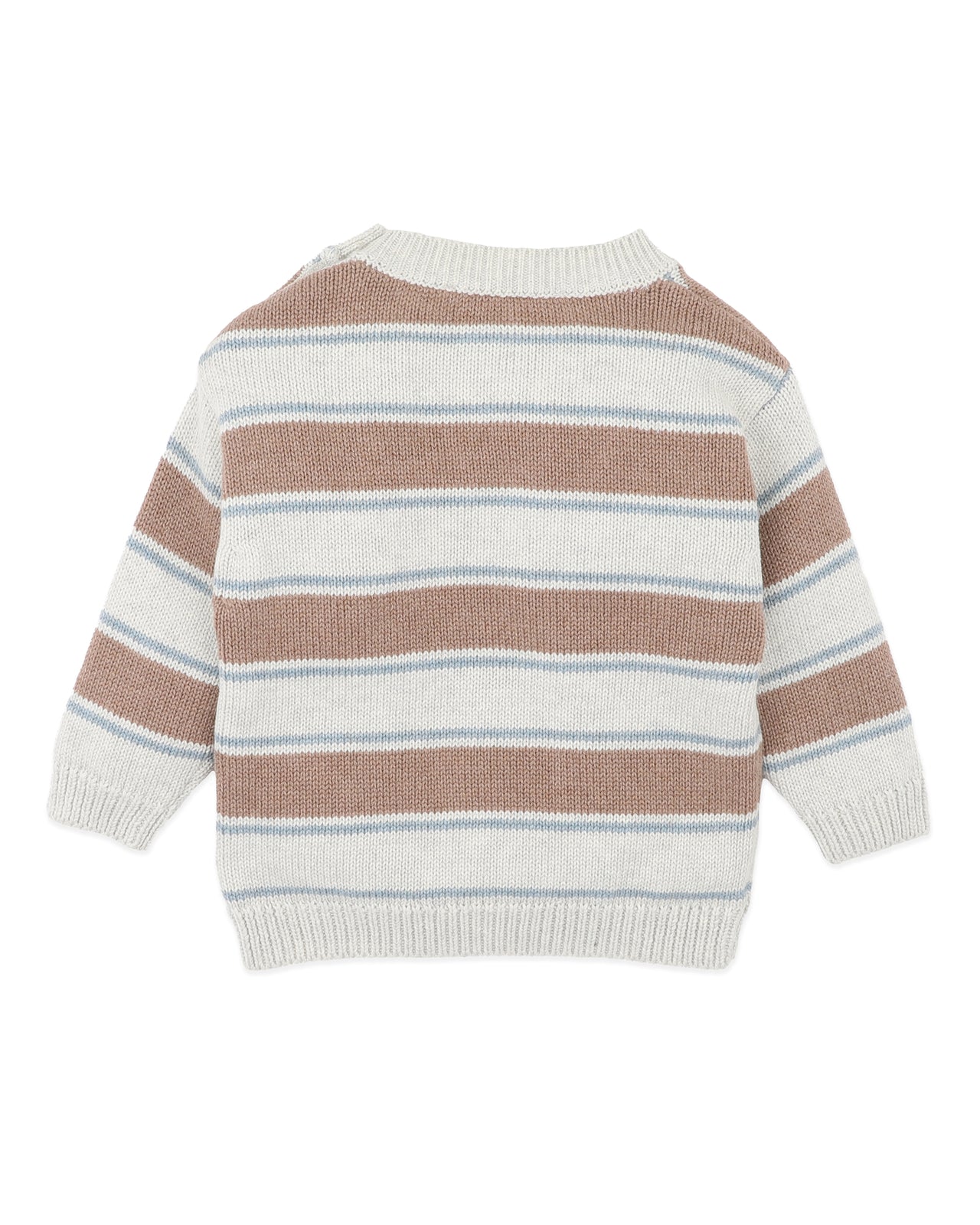 BEBE ALVIN STRIPE ORGANIC KNITTED JUMPER