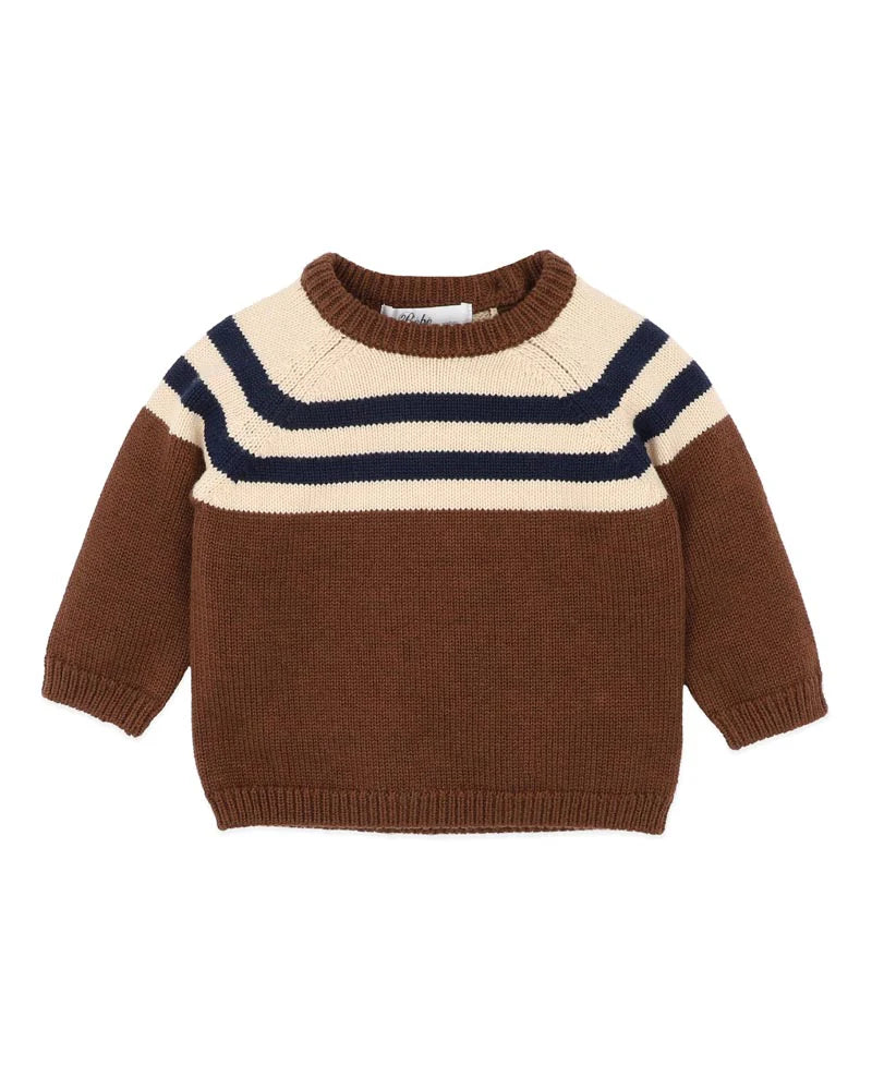 BEBE JAKE RAGLAN STRIPE KNITTED JUMPER