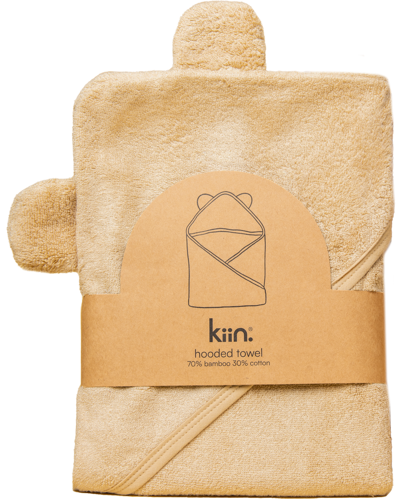 KIIN BABY HOODED TOWEL OAT