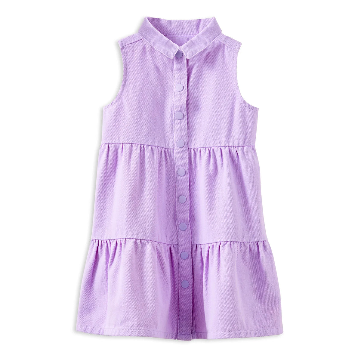 MILKY LILAC TWILL DRESS