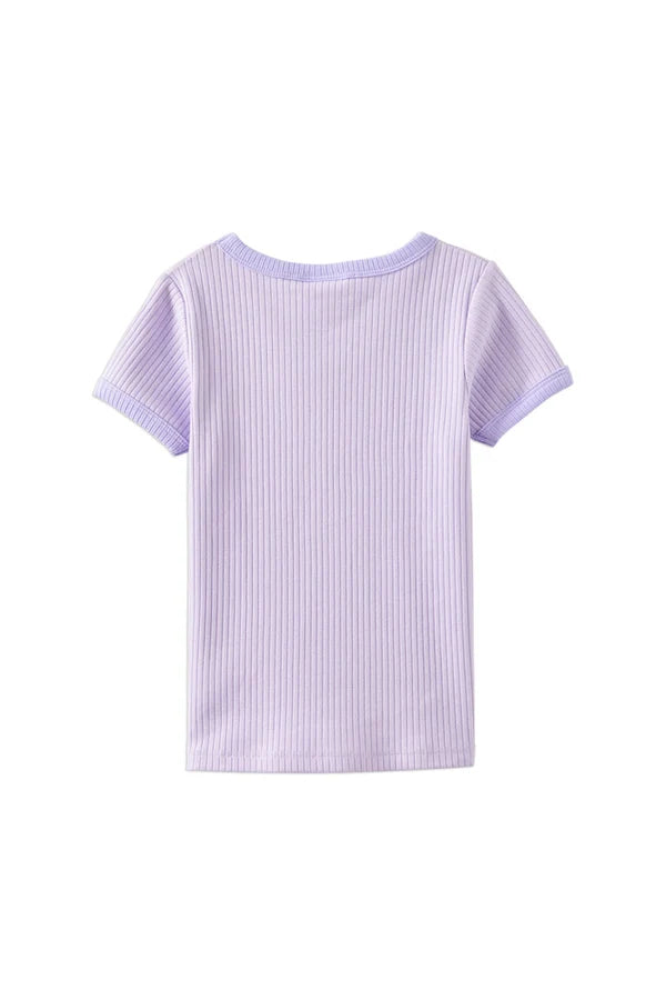MILKY LILAC MIST RIB TEE