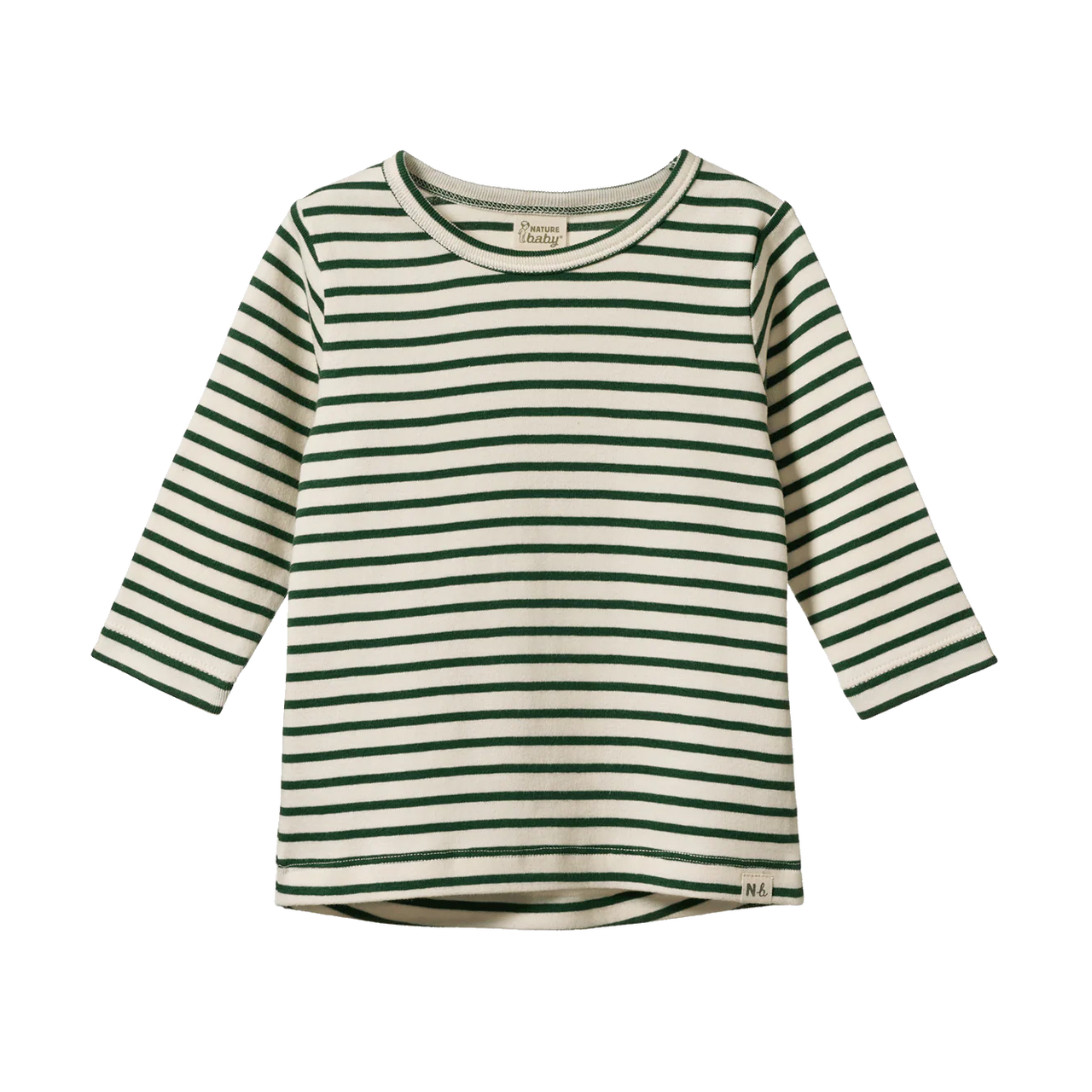 NATURE BABY LONG SLEEVE RIVER TEE EDEN SAILOR STRIPE