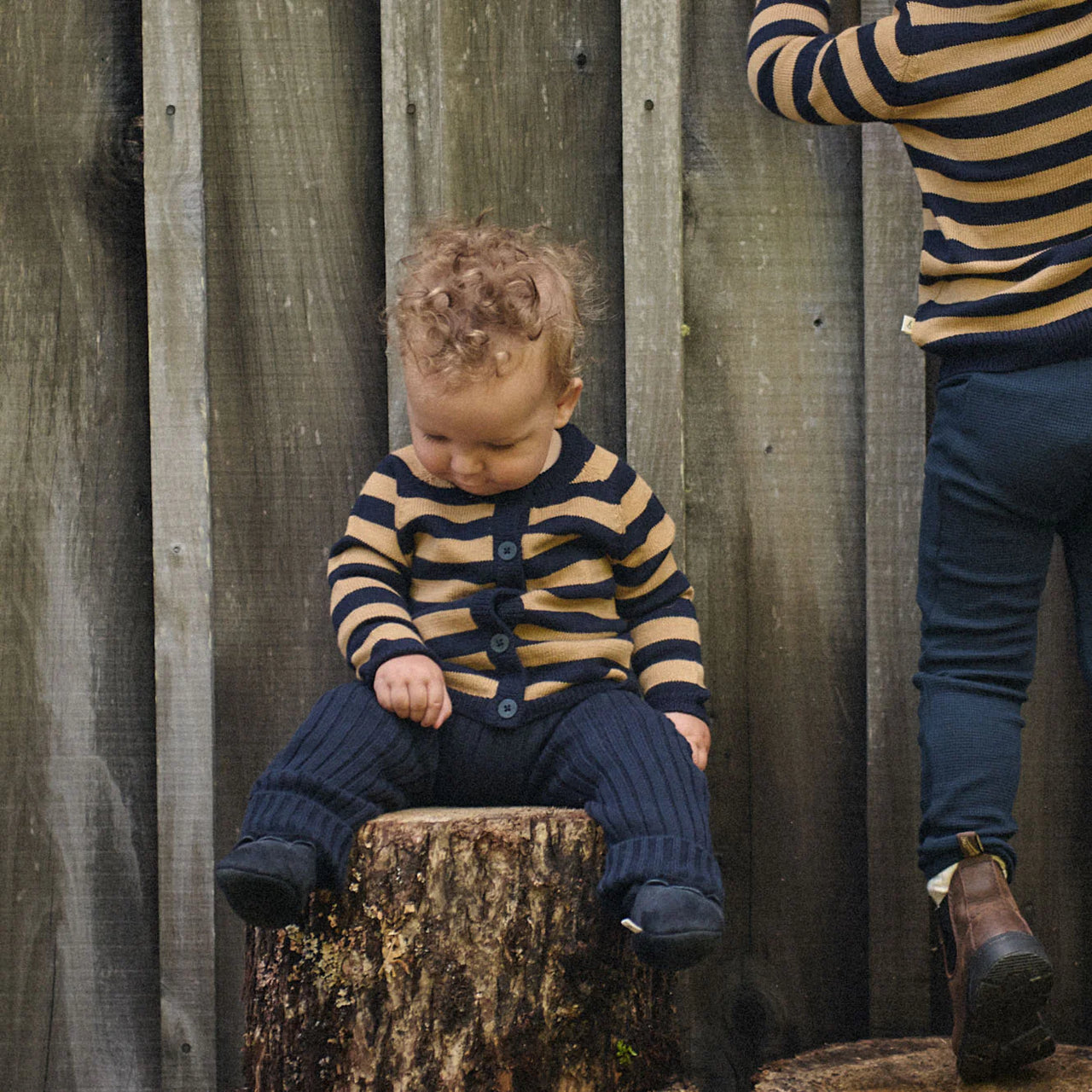 NATURE BABY LOU PANTS COTTON KNIT NAVY