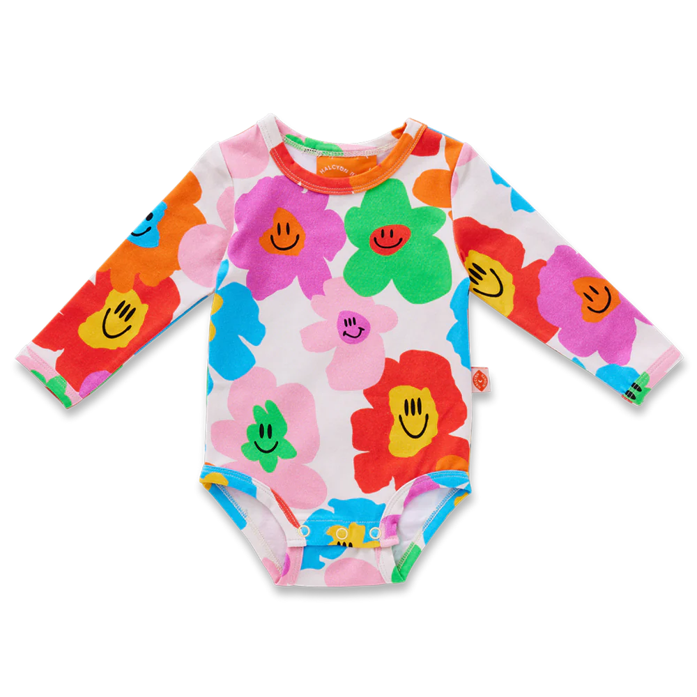 HALCYON NIGHTS HEJ BLOMMA! LS BODYSUIT
