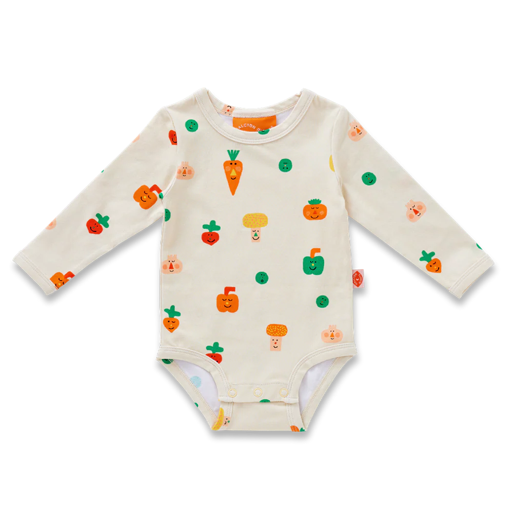 HALCYON NIGHTS TEENY TINY VEG LS BODYSUIT