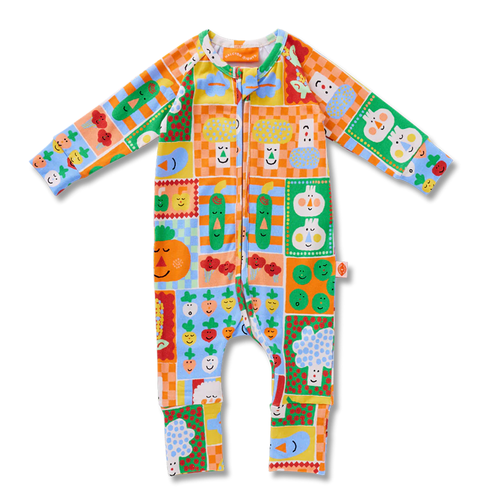 HALCYON NIGHTS POCKET PATCH LS ROMPER