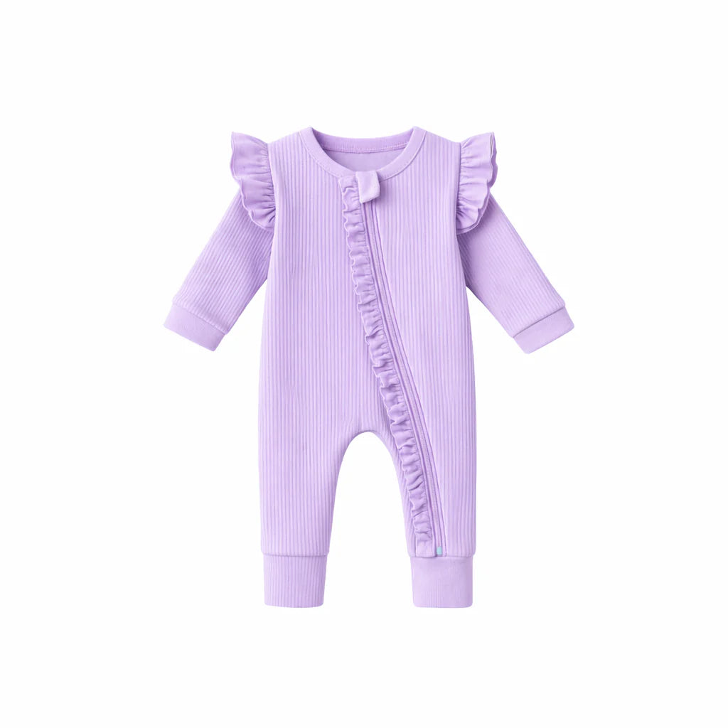 CONFETTI KIDZ LAVENDER RIBB ZIPSUIT