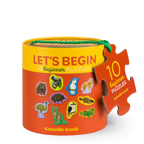 CROCODILE CREEK LET'S BEGIN PUZZLE 2PC - AUSSIE ANIMALS