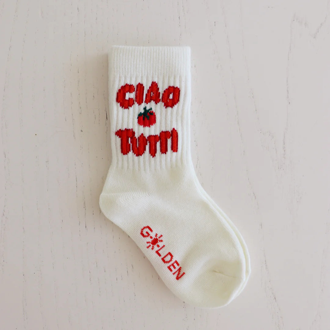 GOLDEN CHILDREN CIAO TUTTI SOCKS CREAM