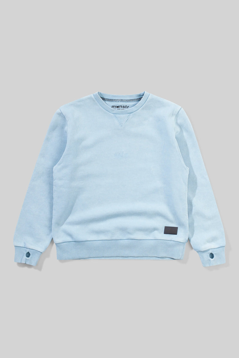 MUNSTER KIDS BRANDED CREW MINERAL BLUE