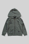 MUNSTER ICON PATCH HOODY OCEAN GREEN