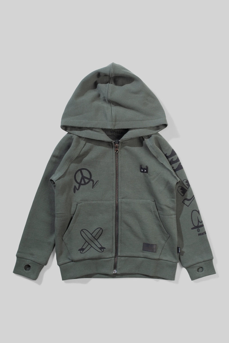 MUNSTER ICON PATCH HOODY OCEAN GREEN