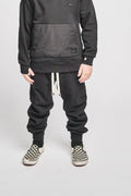 MUNSTER POPLIN PATCH PANT WASHED BLACK