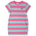MINTI HAPPY FACE TEE DRESS CANDY/TEAL