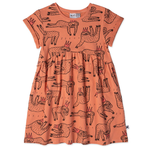 MINTI SLEEPY SLOTHS DRESS