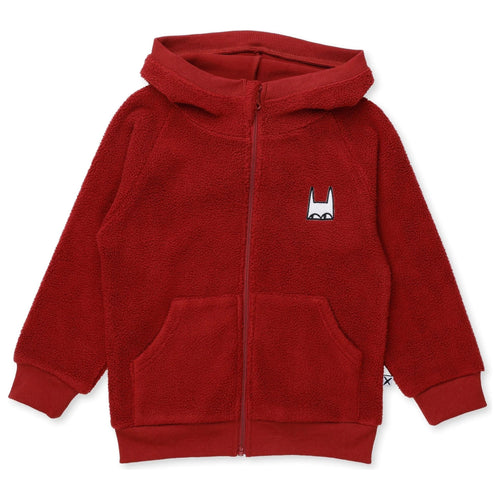 MINTI TEDDY ZIP UP RUSTY RED