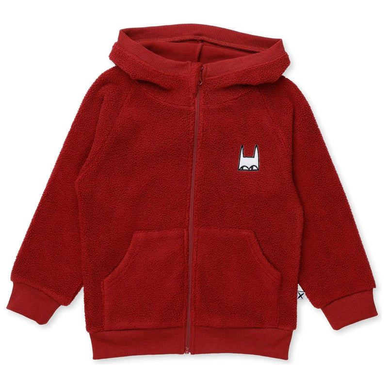 MINTI TEDDY ZIP UP RUSTY RED