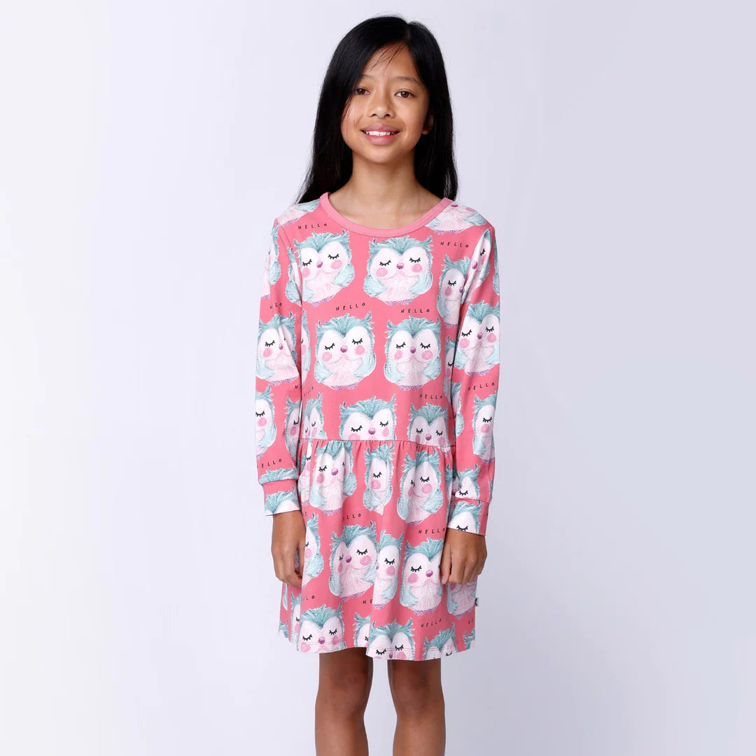 MINTI PAINTED OWL DRESS