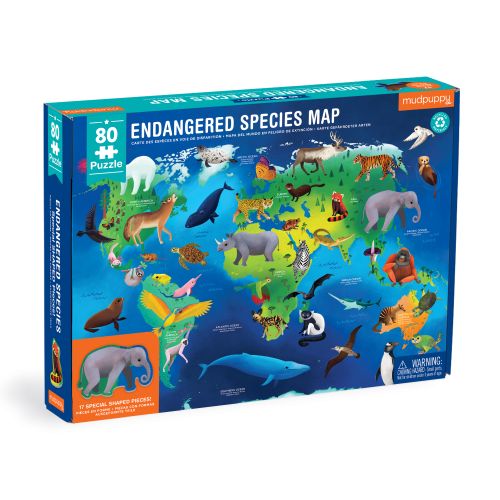 MUDPUPPY 80PC PUZZLE-ENDANGERED SPECIES
