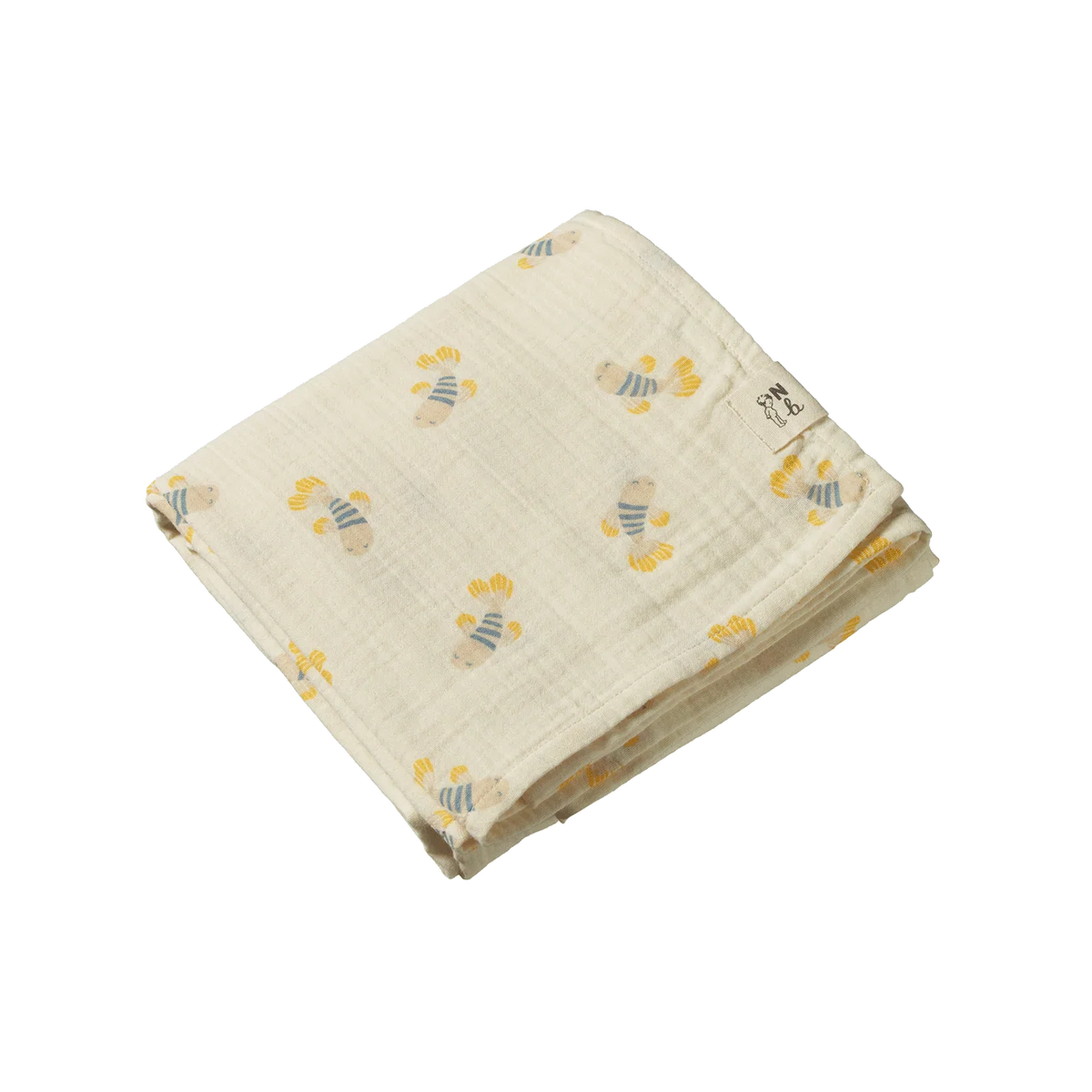 NATURE BABY MUSLIN WRAP FISH FABLE PRINT