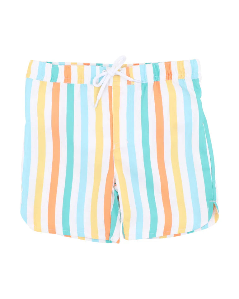 MINIHAHA LUCA STRIPE BOARDSHORTS 1-7YRS
