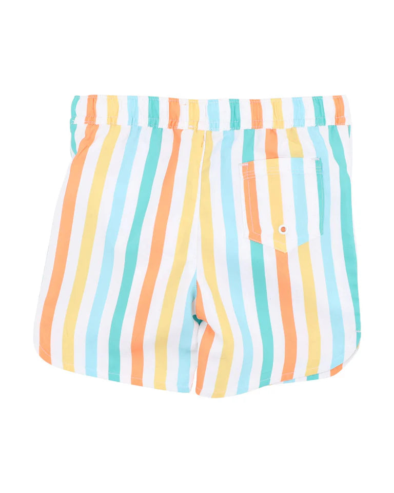 MINIHAHA LUCA STRIPE BOARDSHORTS 1-7YRS