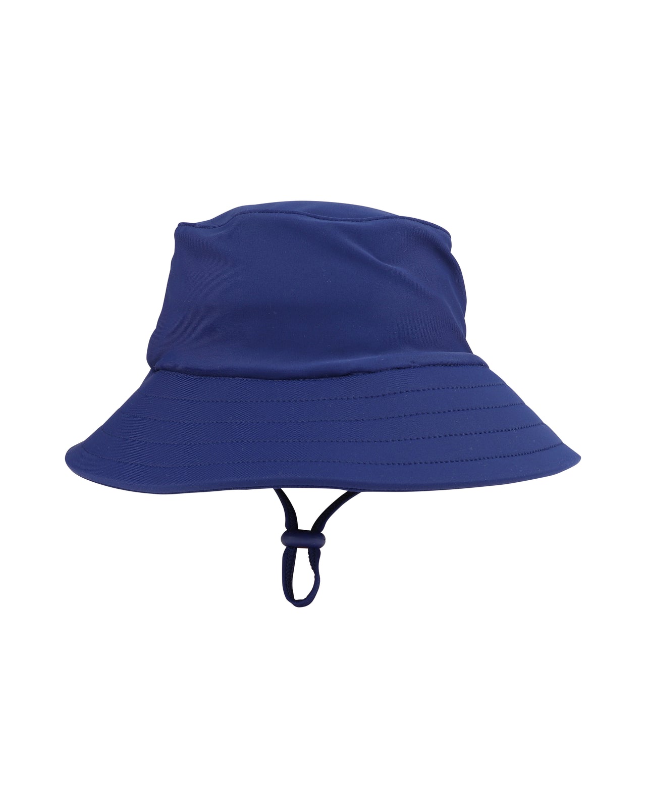 MINIHAHA NAVY SWIM HAT WITH QUICK RELEASE NECK TIE