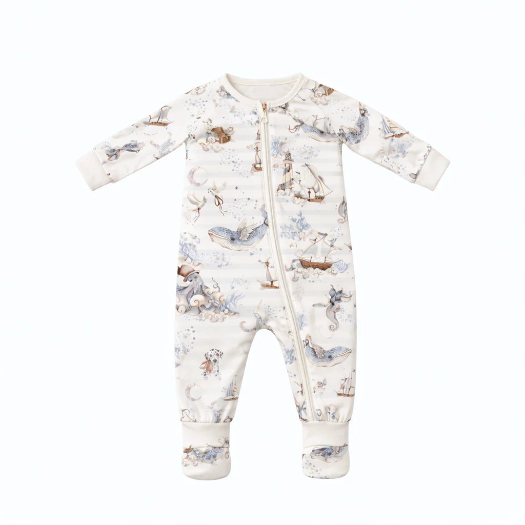 CONFETTI KIDZ MAGIC OCEAN BAMBOO ZIPSUIT