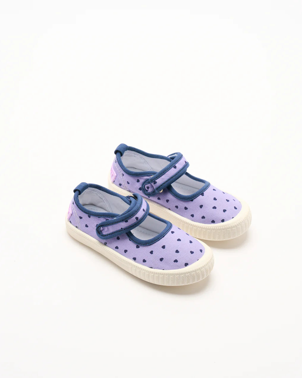 WALNUT MARY JANE CANVAS LILAC HEARTS