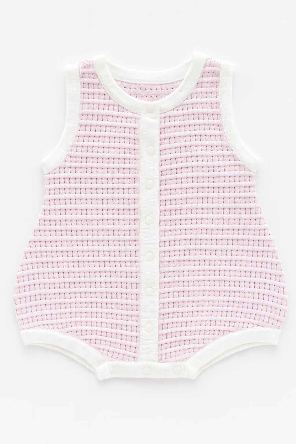 CONFETTI KIDZ BREEZY KNIT ROMPER PINK CORAL